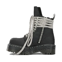 "Rick Owens x Dr. Martens - Quad Sole Steel" Zip-Up Ankle Boots