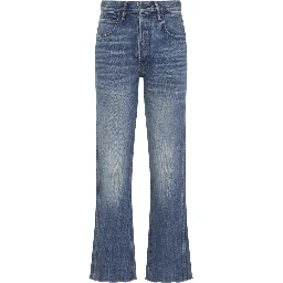 STONEWASHED DENIM MELANIE STRAIGHT PANTS