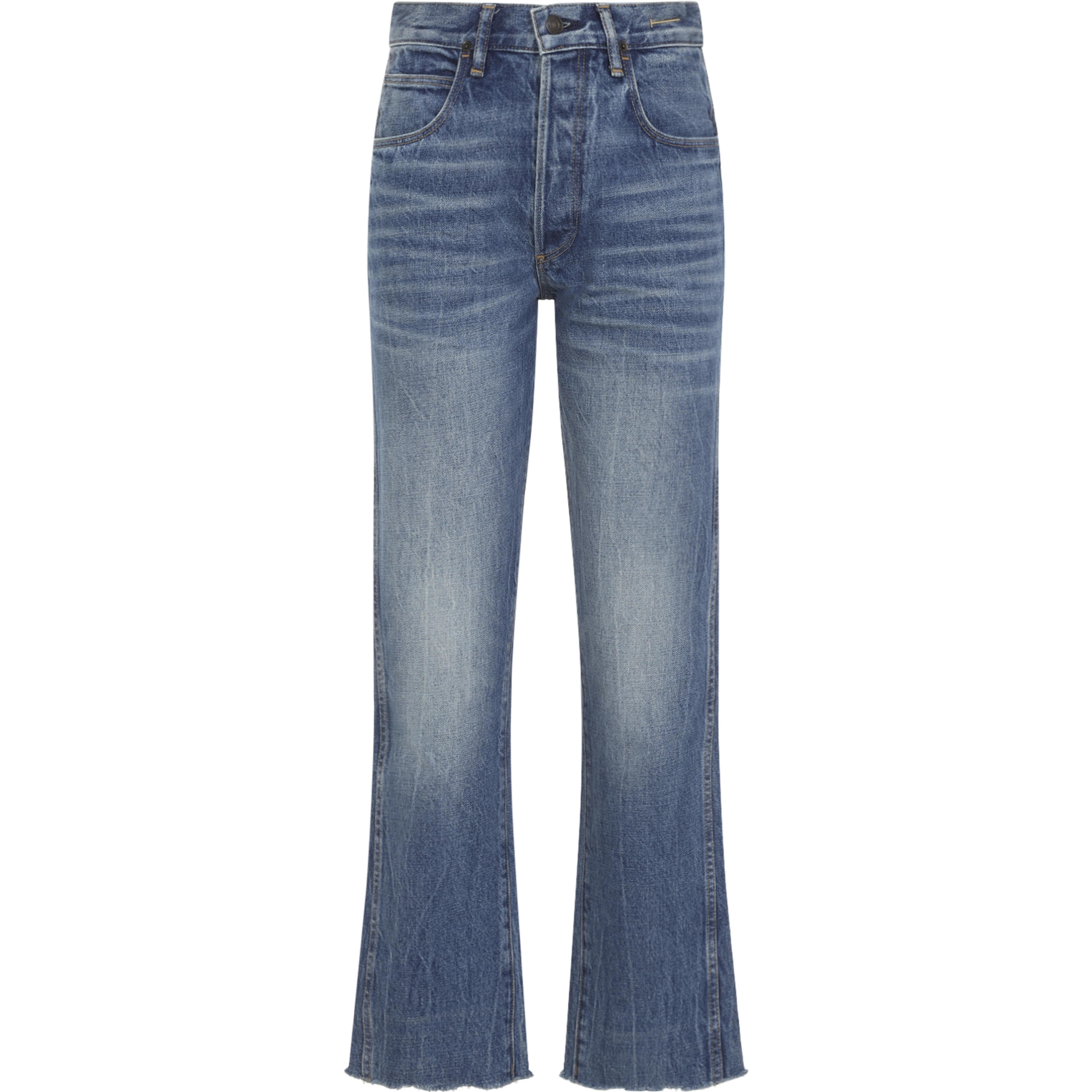 STONEWASHED DENIM MELANIE STRAIGHT PANTS