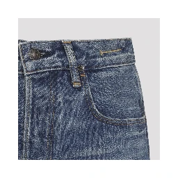 STONEWASHED DENIM MELANIE STRAIGHT PANTS