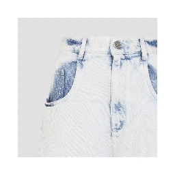 CUTOUT DENIM TROUSERS