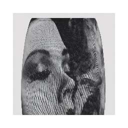 MESH LONG SKIRT PRINTED "SMOKING WOMEN"