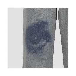 STRAIGTH LEG DENIM PANT WITH FACE PRINT