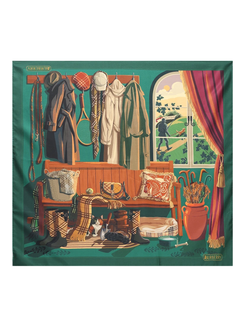 BURBERRY Scarfs Green