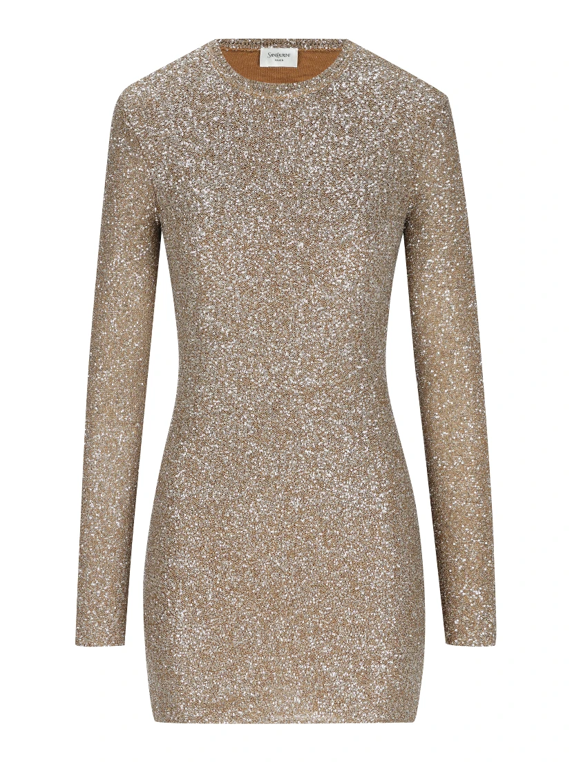 SAINT LAURENT Dresses Beige