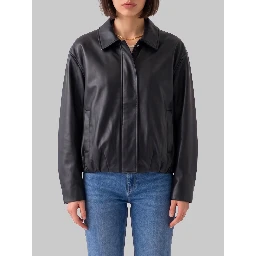 Melis black leather jacket