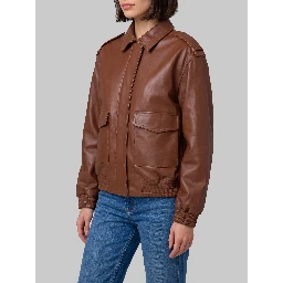Dark copper Astra bomber jacket