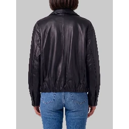 Melis black leather jacket