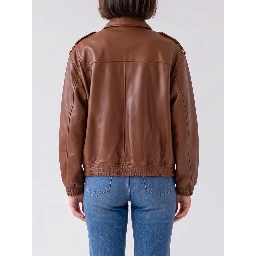 Dark copper Astra bomber jacket