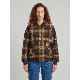 Check bomber jacket