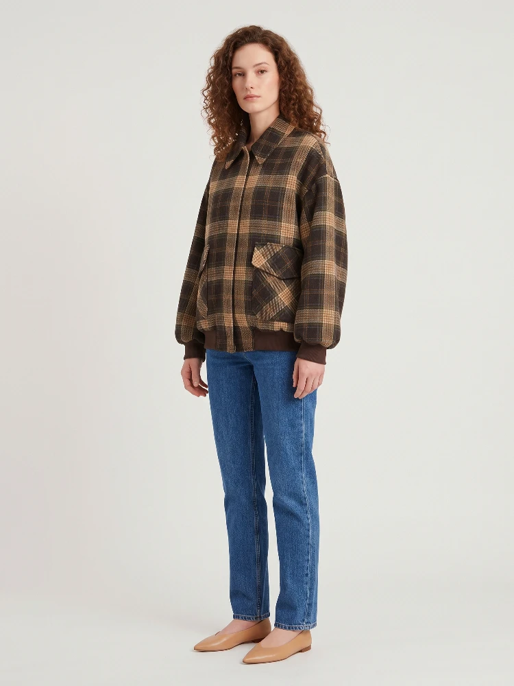 Check bomber jacket alternative