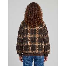Check bomber jacket