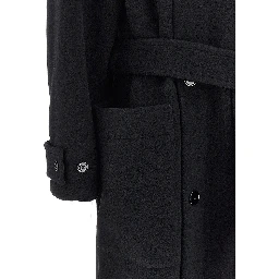 Wool belted long coat
