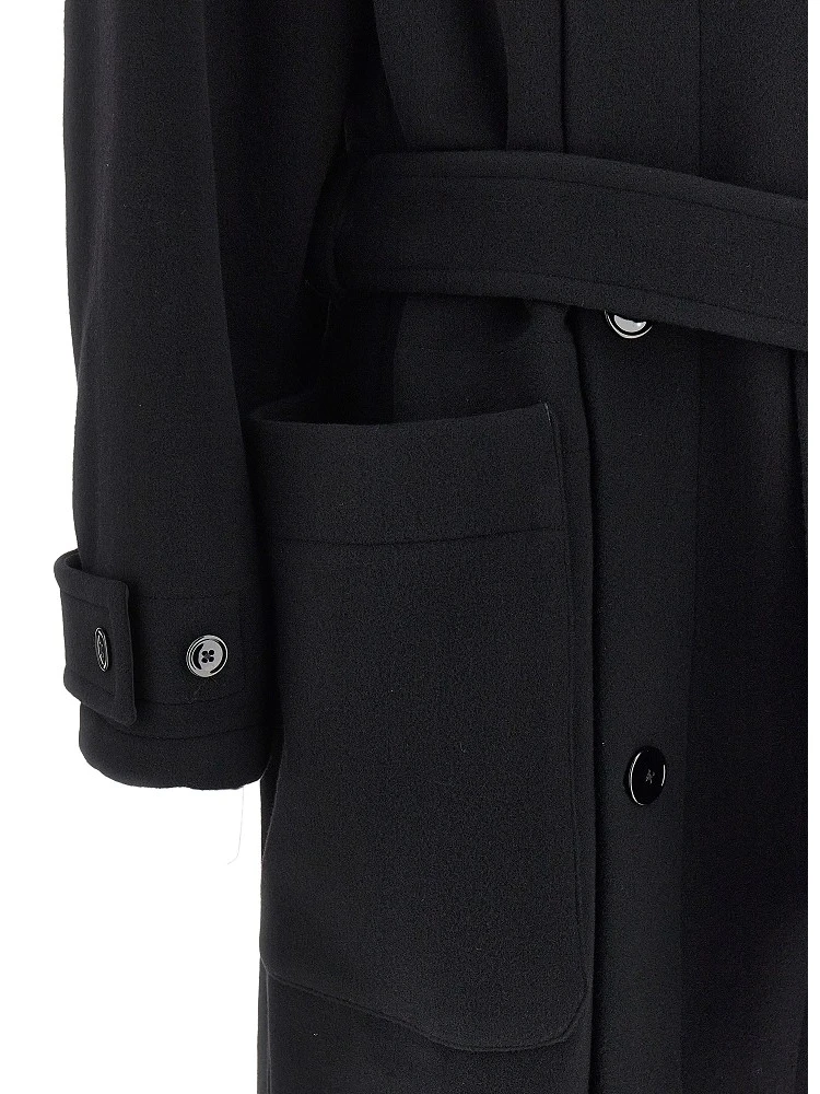 Wool belted long coat alternative