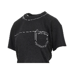 Embroidered interlock jersey T-shirt