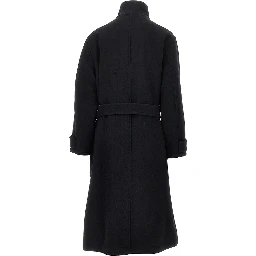 Wool belted long coat