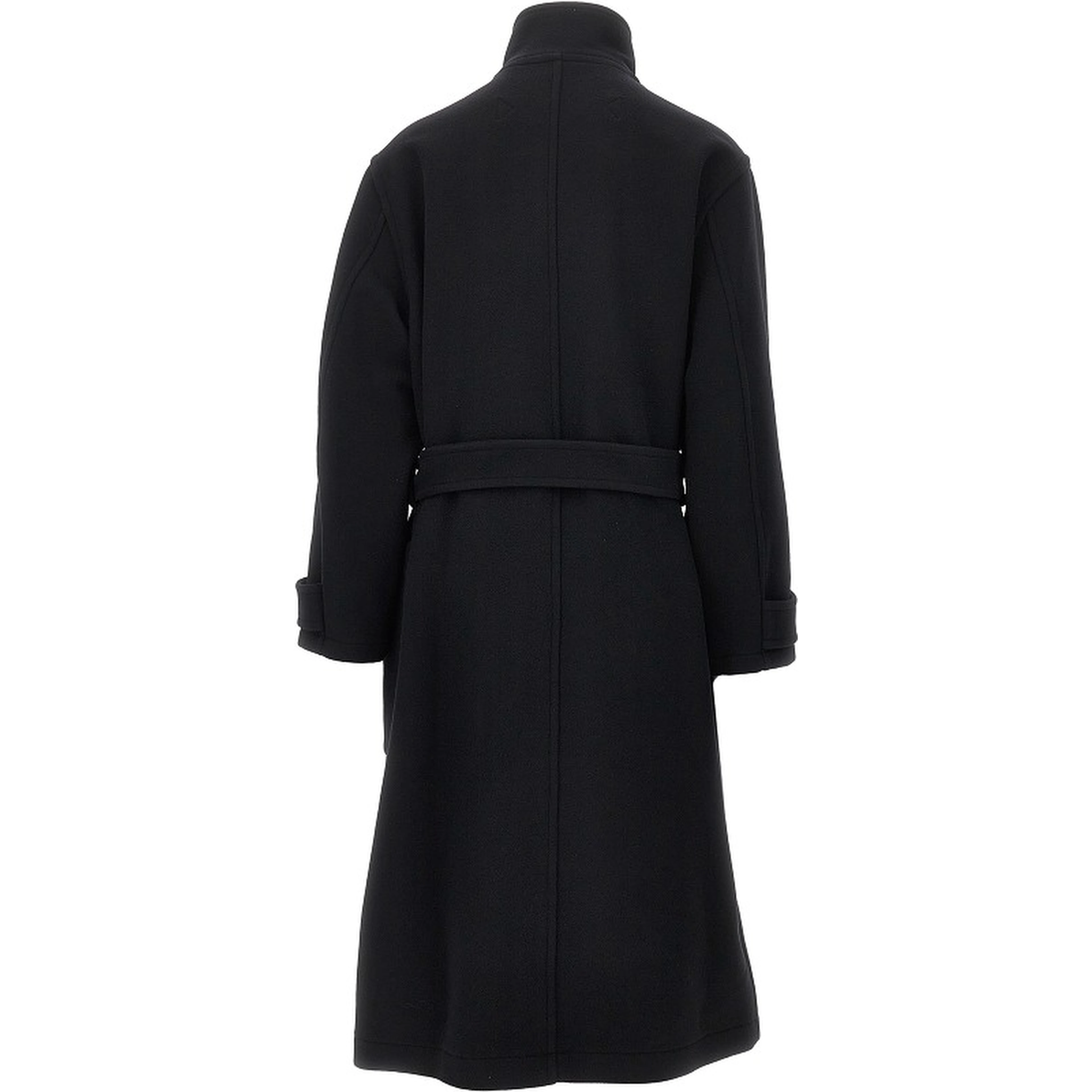 Wool belted long coat