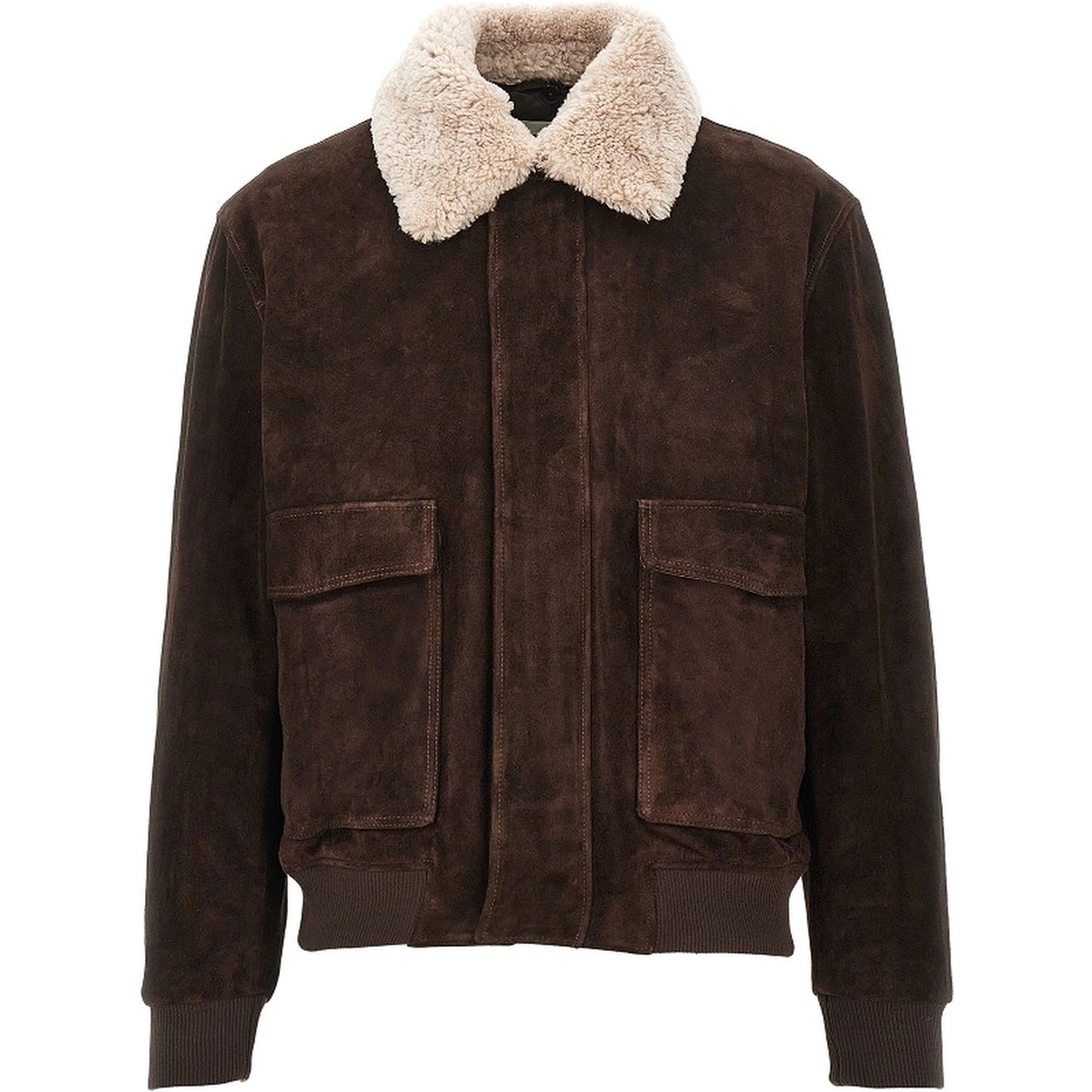 'Bari' suede leather bomber jacket