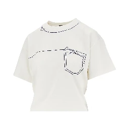 Embroidered interlock jersey T-shirt