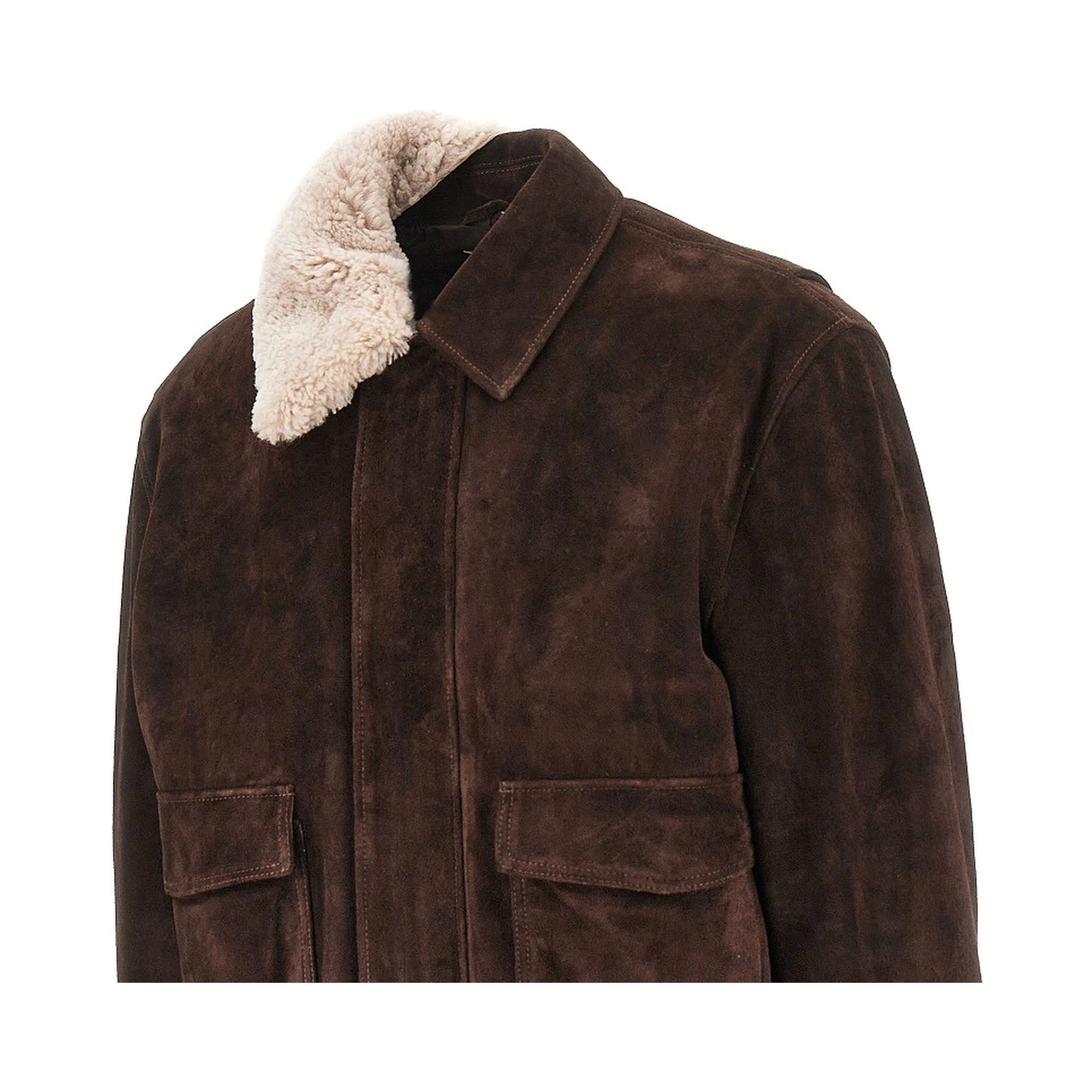 'Bari' suede leather bomber jacket