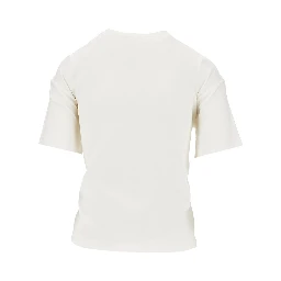 Embroidered interlock jersey T-shirt