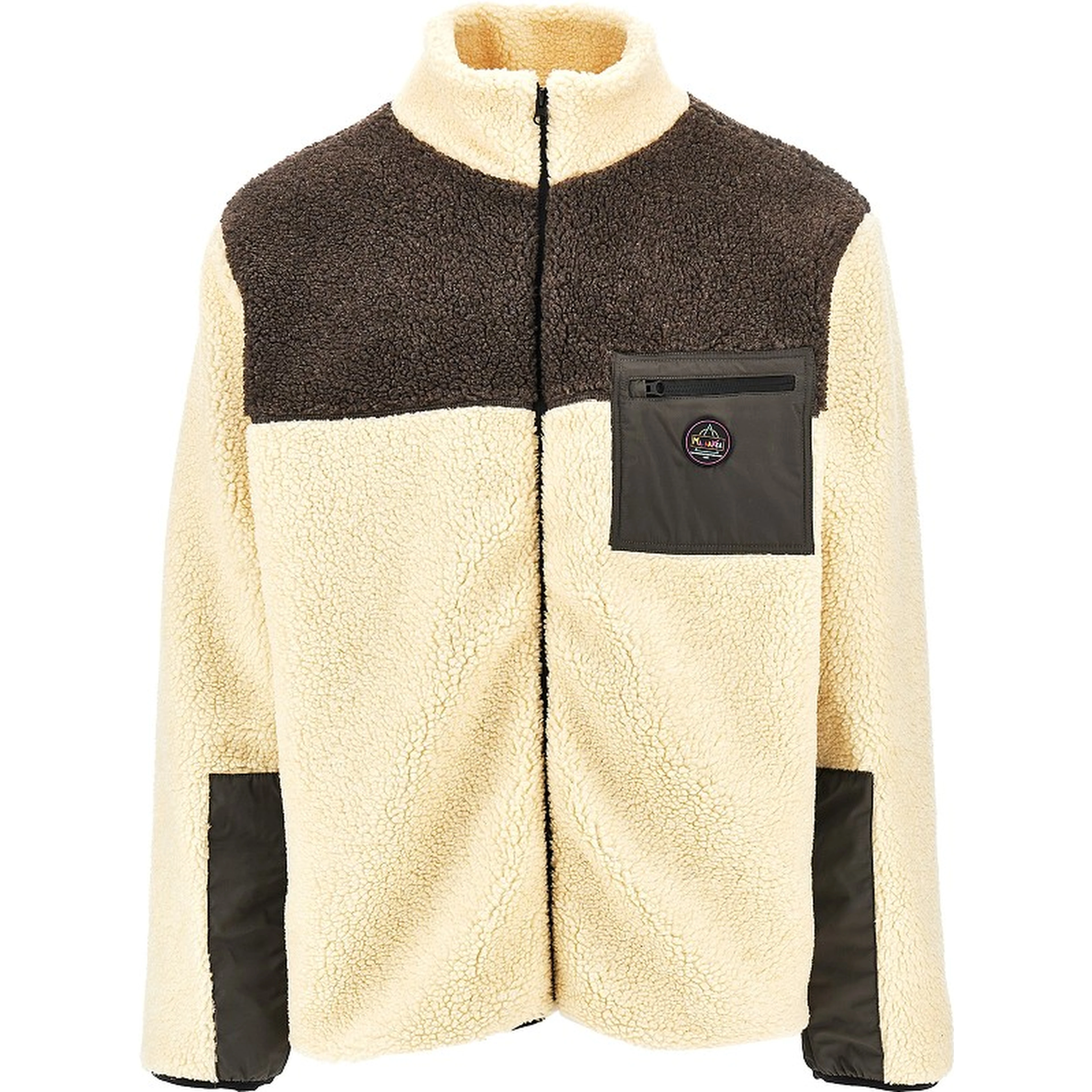 Color Block sherpa fleece jacket