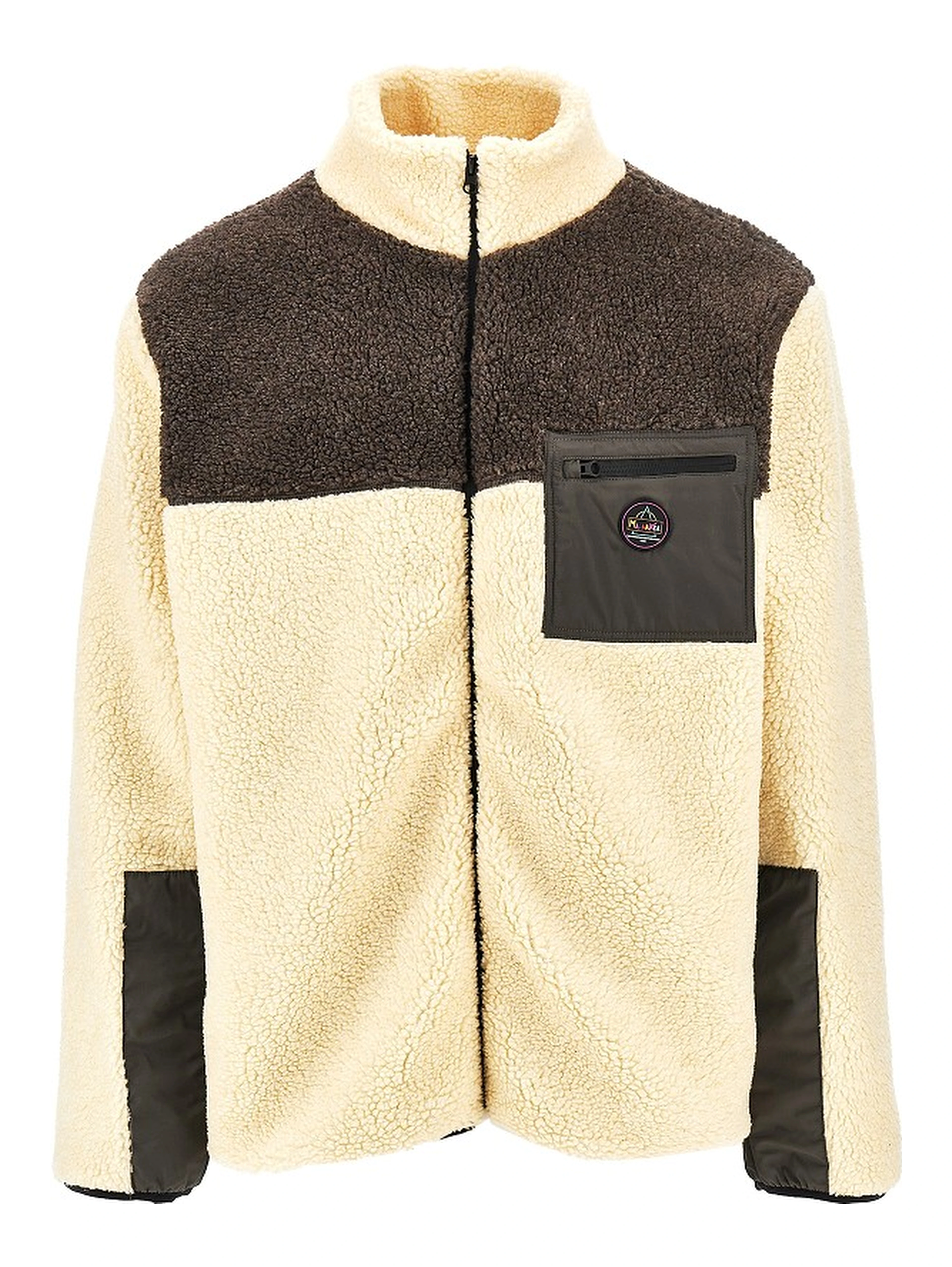 Color Block sherpa fleece jacket