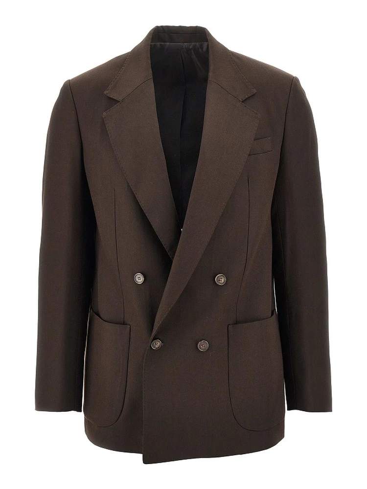 Gabardine double-breasted jacket