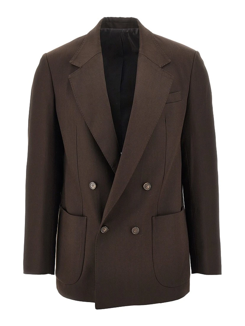 Gabardine double-breasted jacket