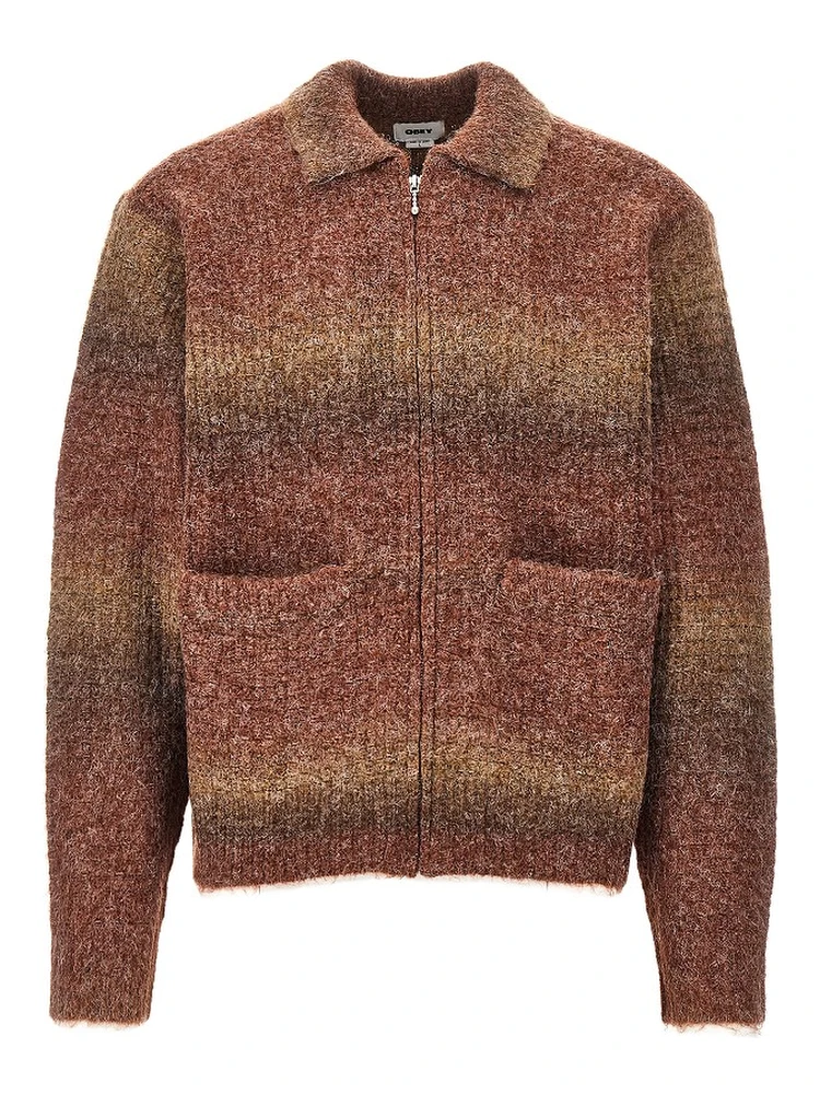 'Anton Gradient' full-zip cardigan
