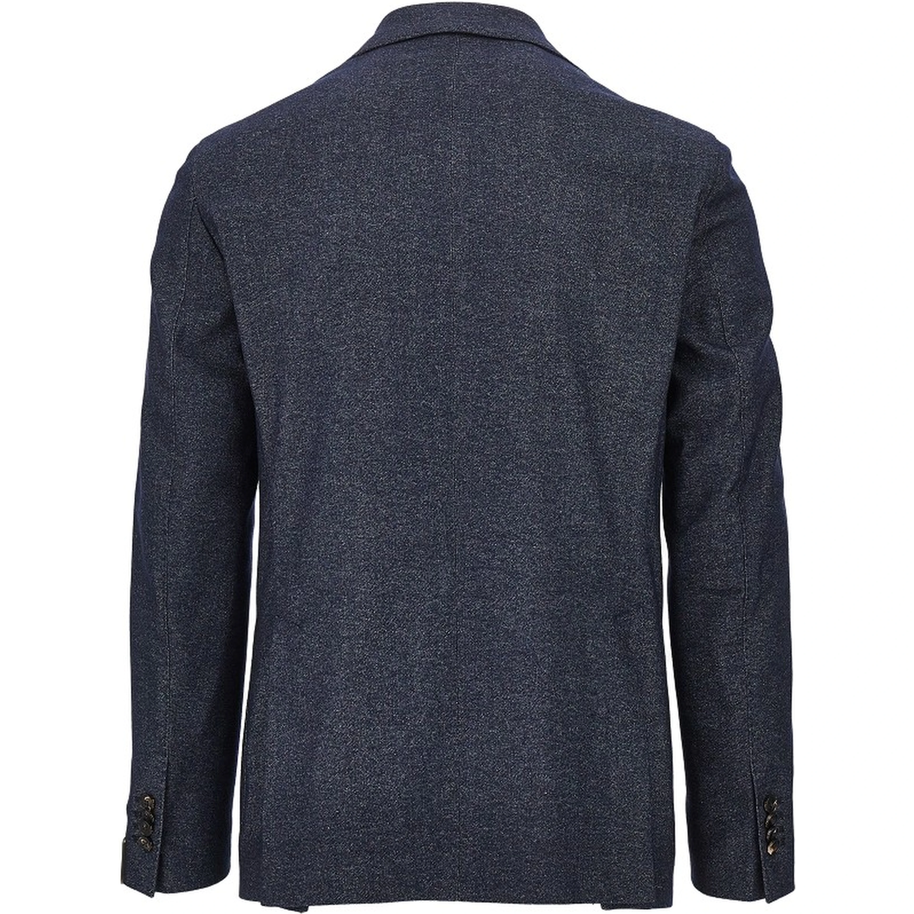 Denim-effect fabric double-breasted jacket