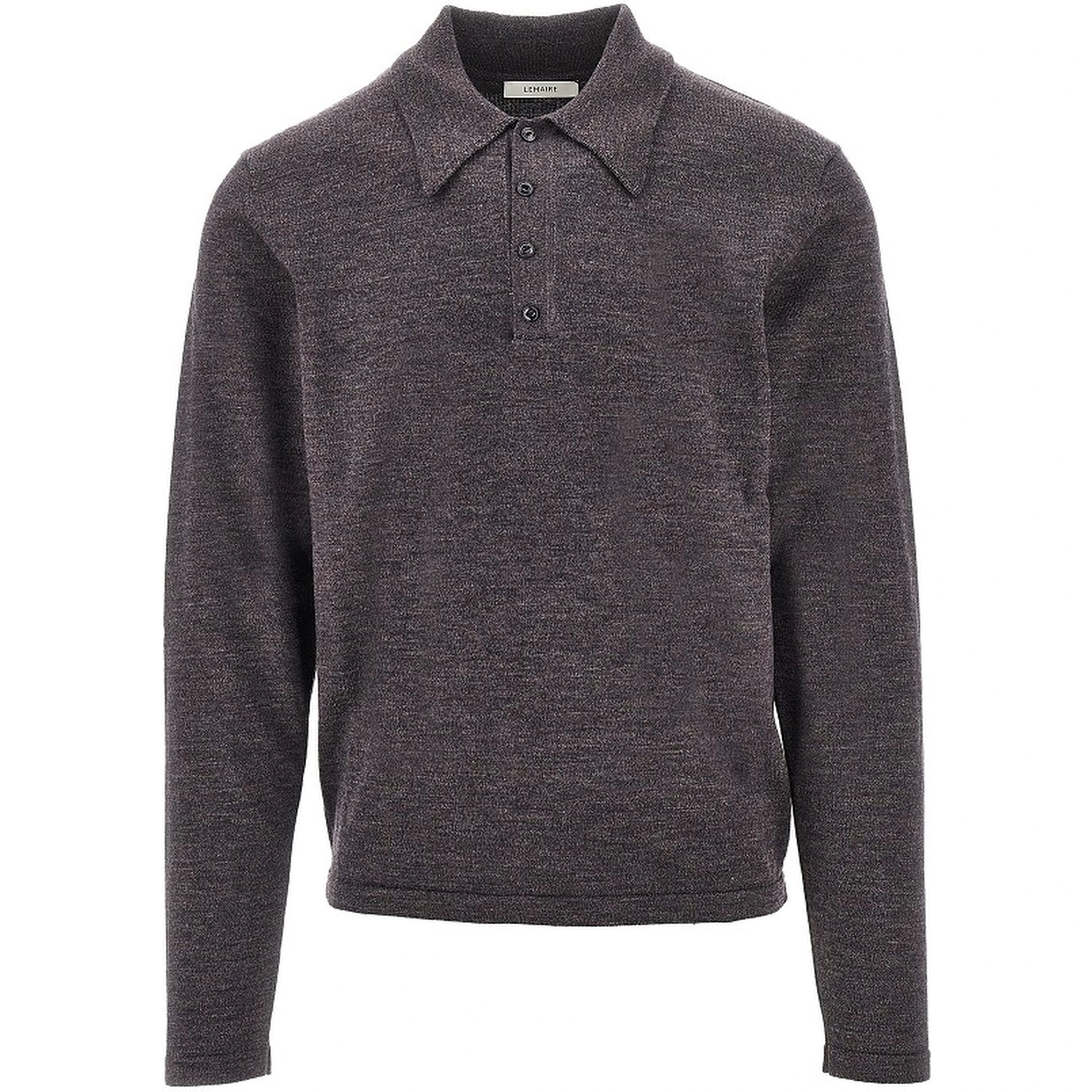Mouliné knitted polo shirt