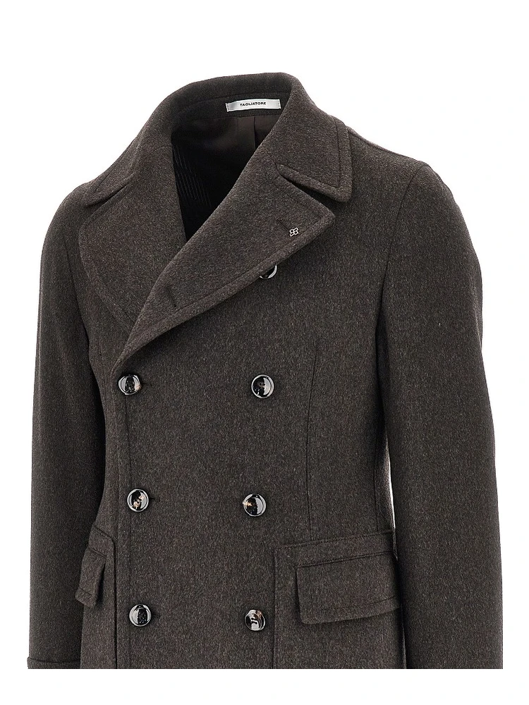 'Carlo' double-breasted wool coat alternative