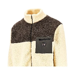 Color Block sherpa fleece jacket