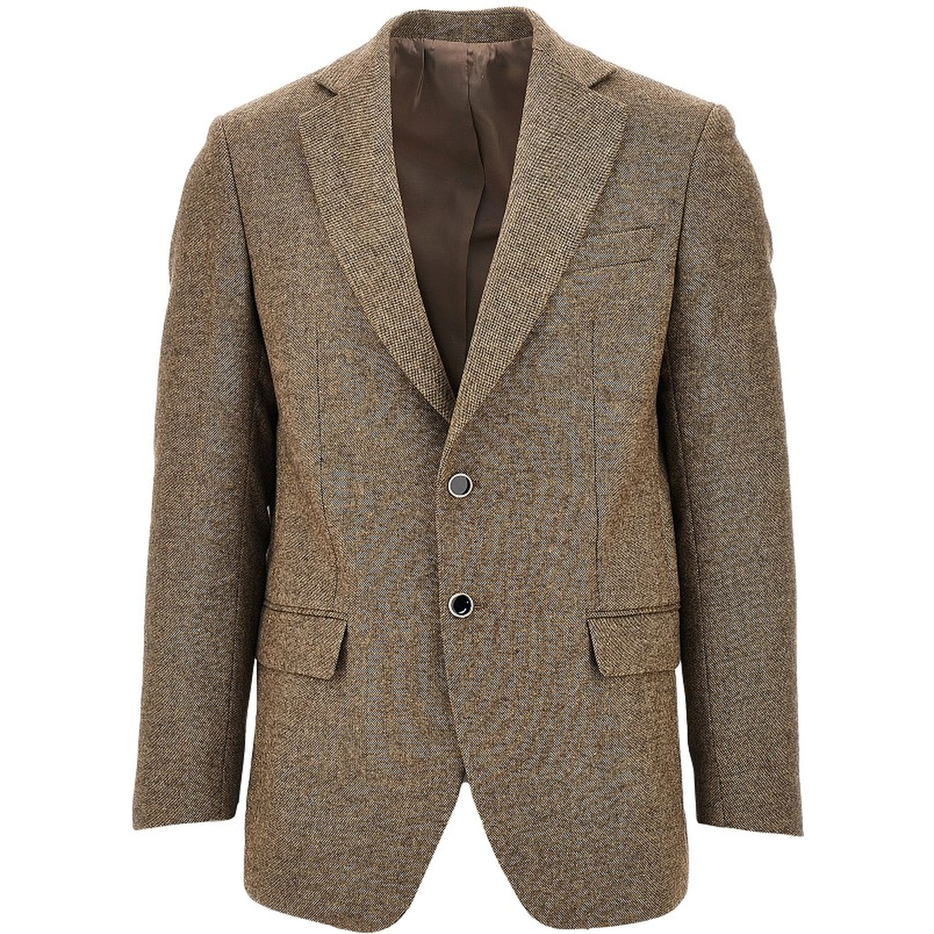Wool-blend single-breasted jacket