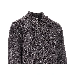 Mouliné knitted polo shirt