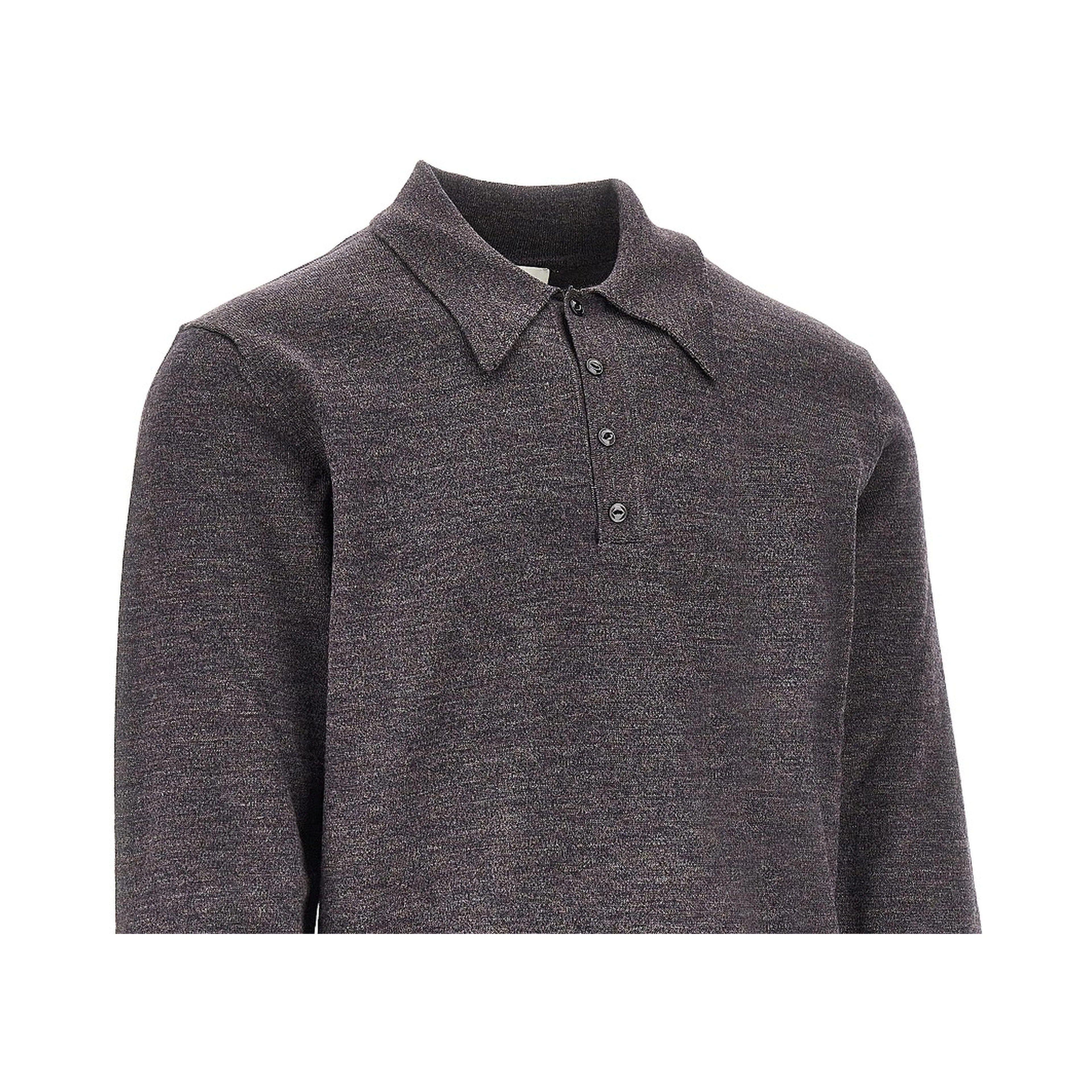 Mouliné knitted polo shirt
