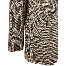Wool-blend single-breasted jacket