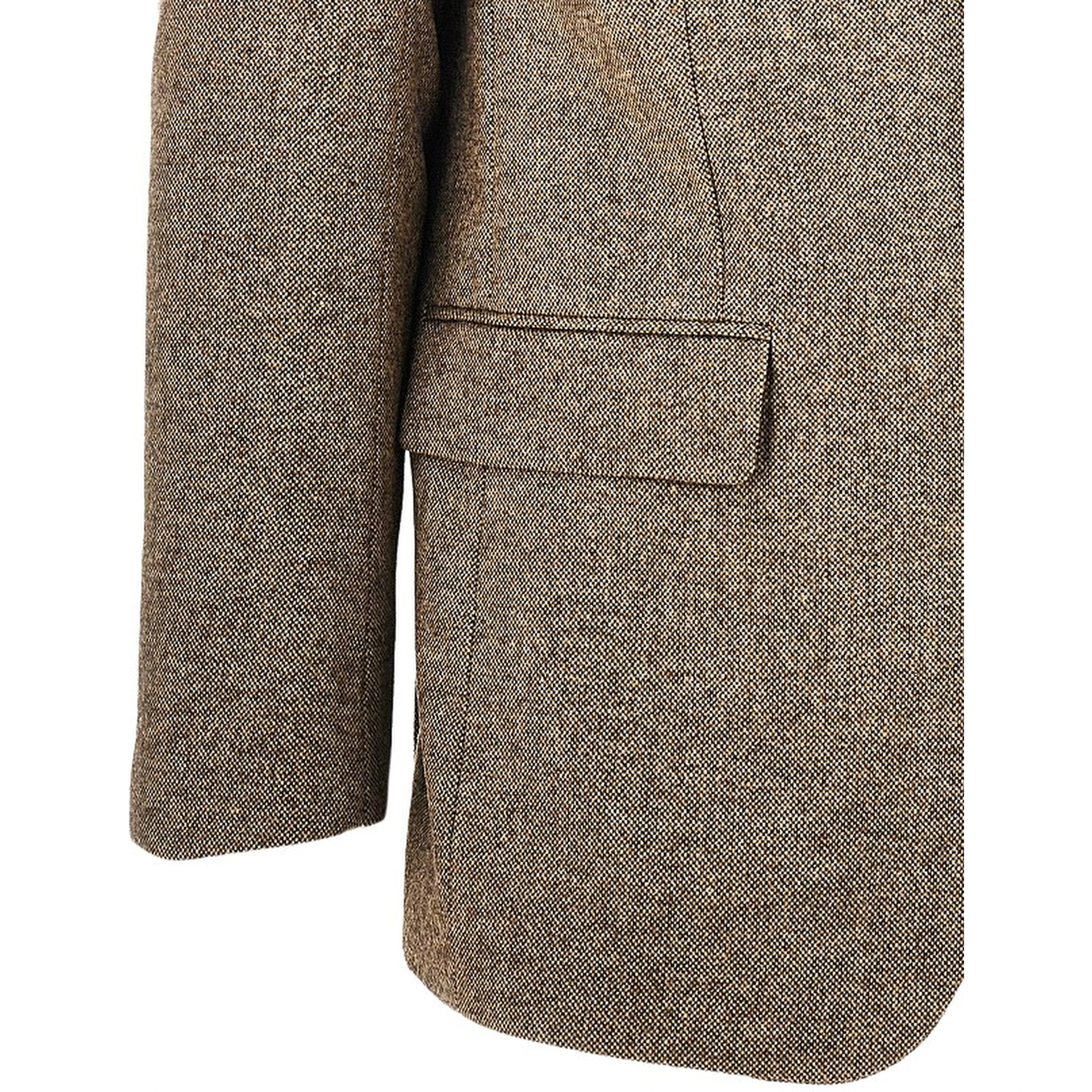 Wool-blend single-breasted jacket