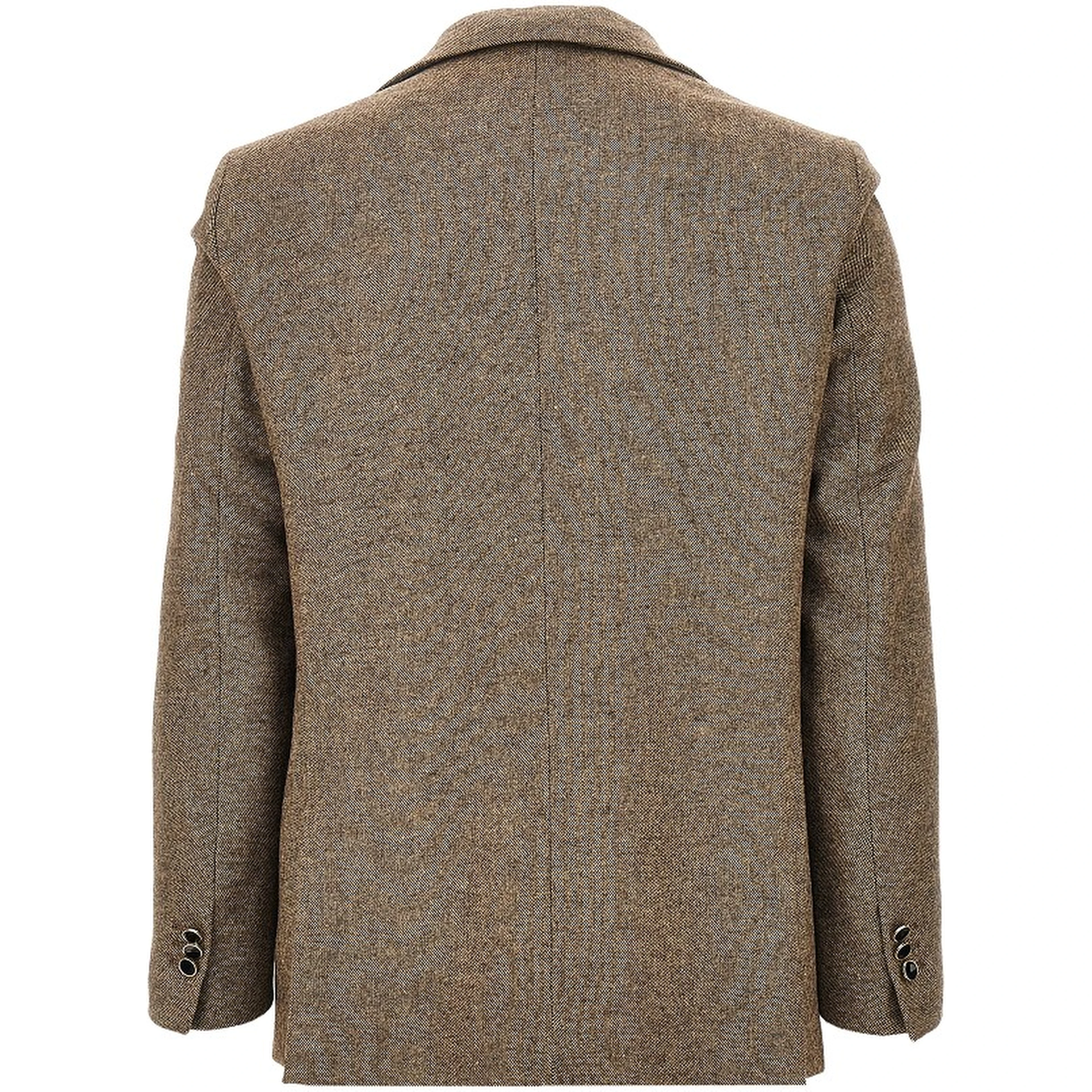 Wool-blend single-breasted jacket