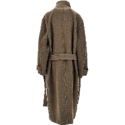 Wool belted long coat