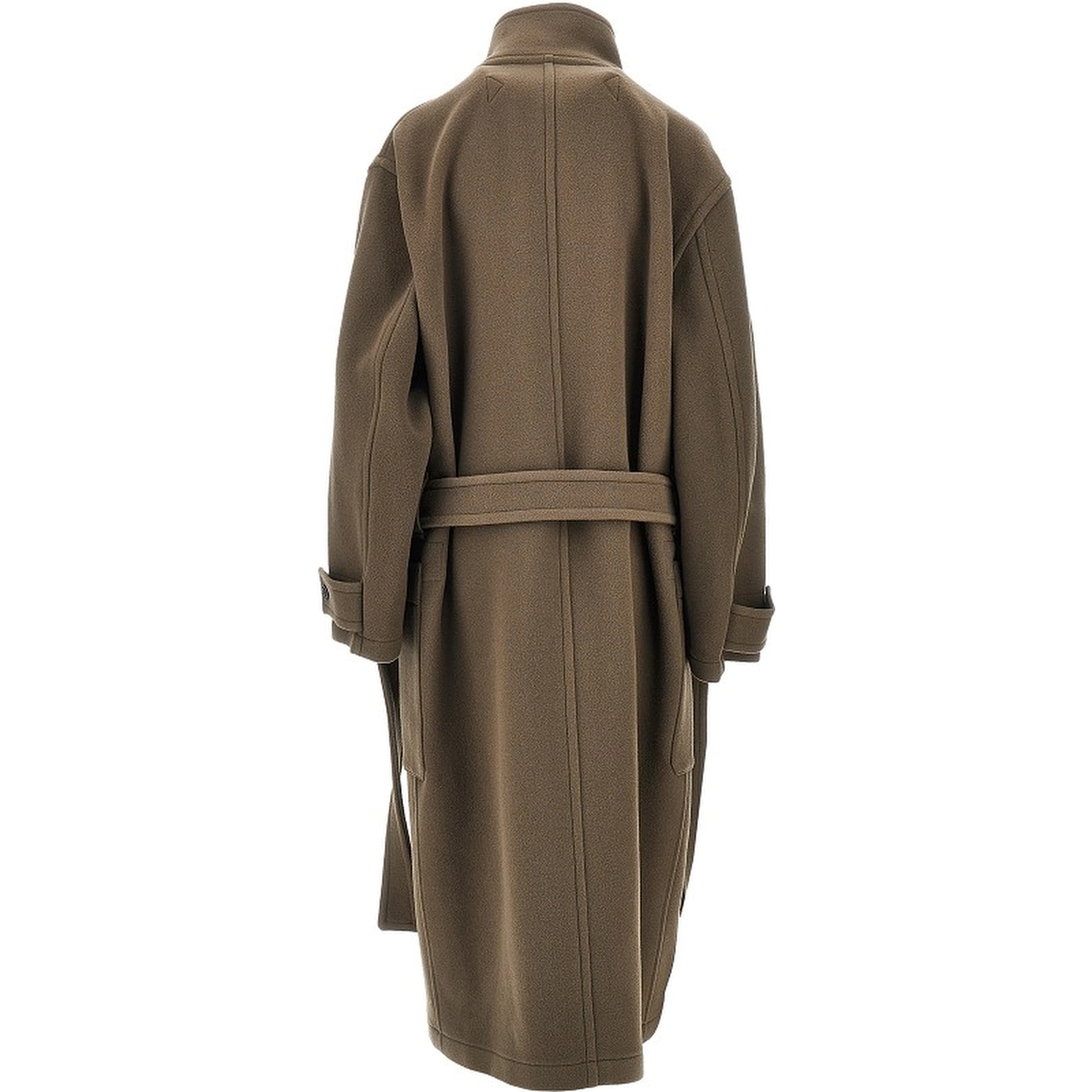 Wool belted long coat
