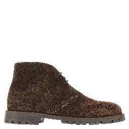 Suede leather ankle boots