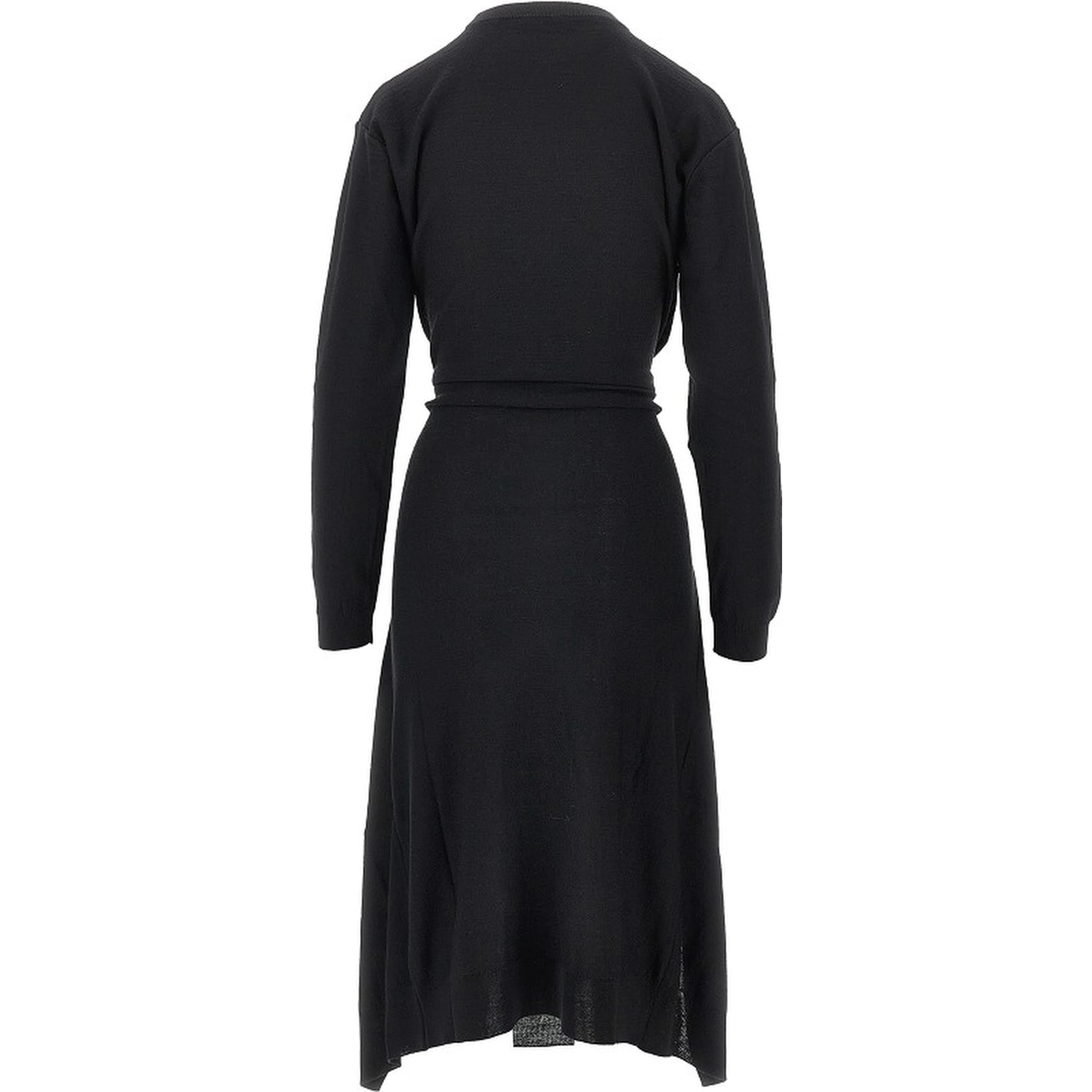 Buttoned panels knitted midi dress