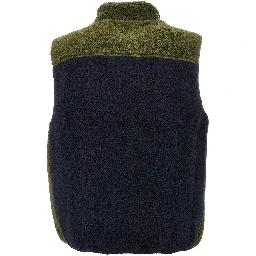 Color-block sherpa vest