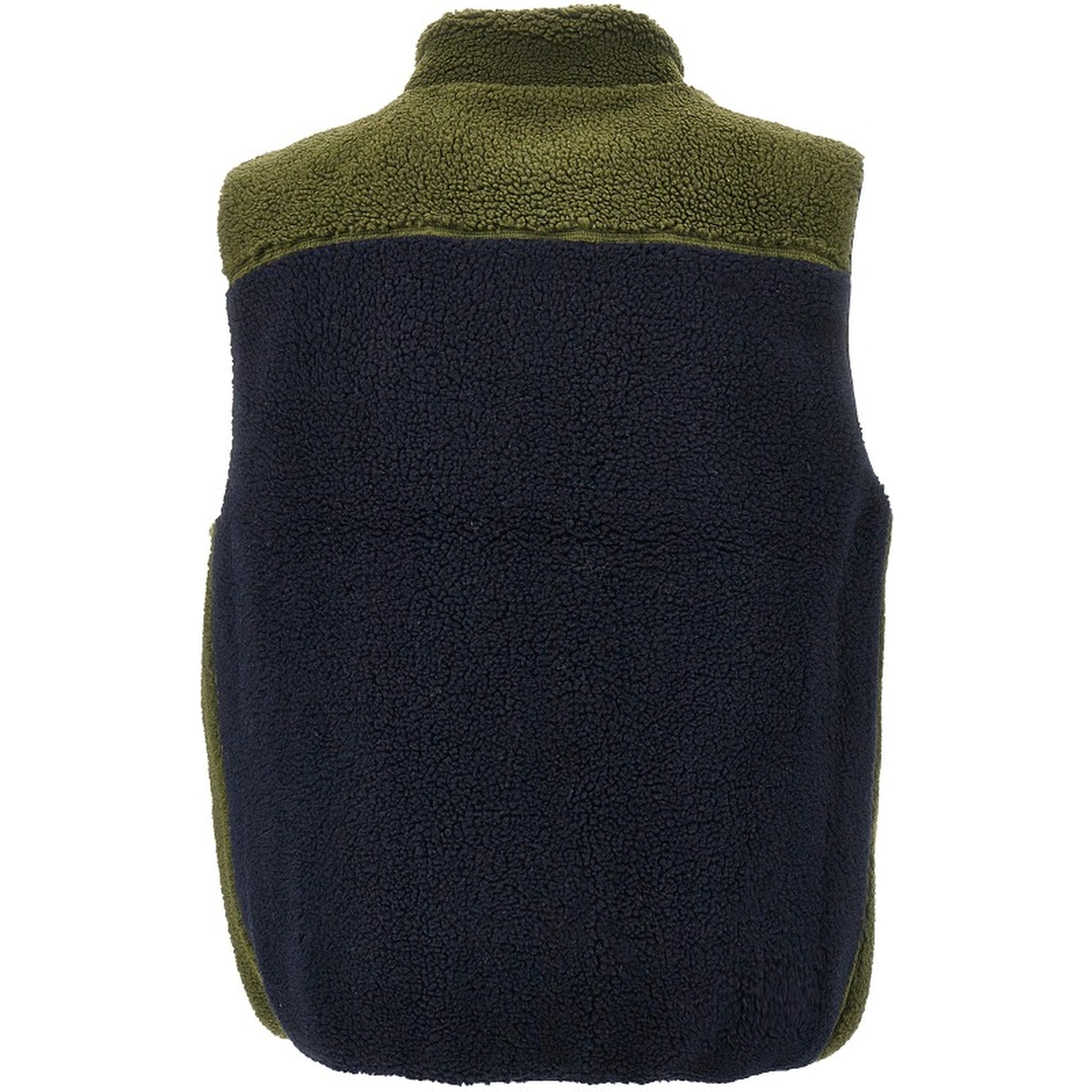 Color-block sherpa vest