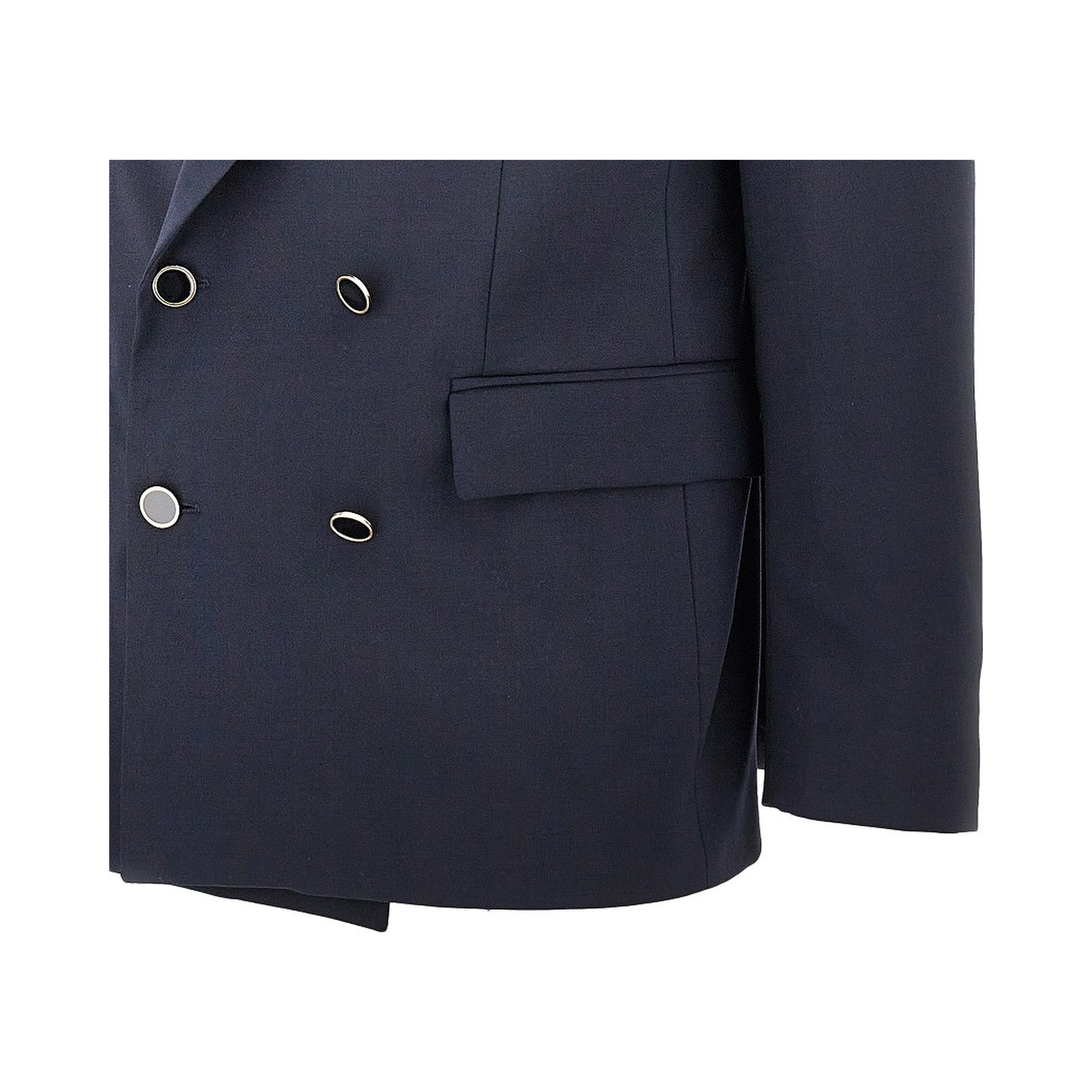 Light wool-blend double-breasted jacket