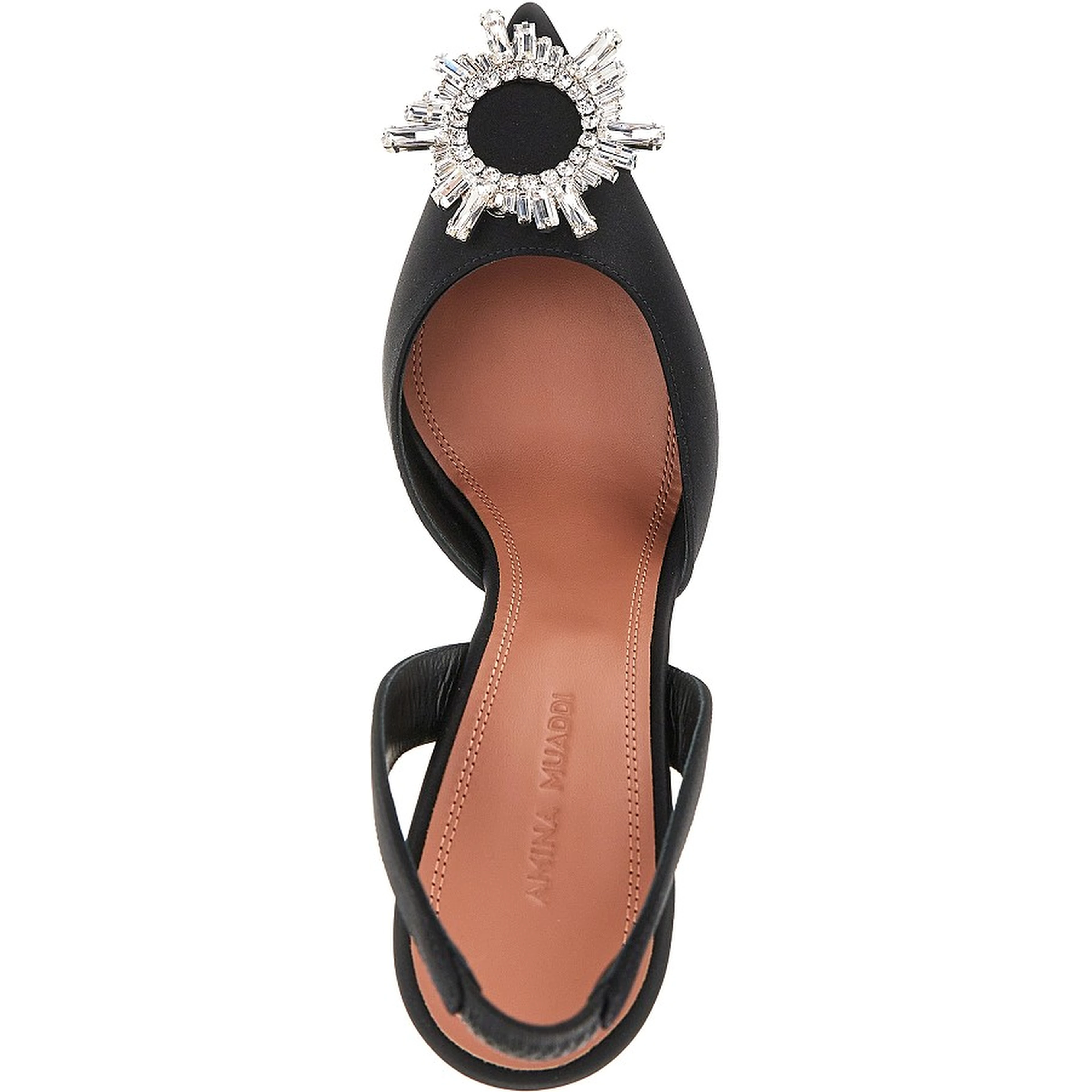 'Begum Sling' satin slingback pumps