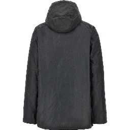 'Oakdale' waxed cotton padded parka coat