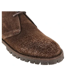 Suede leather ankle boots